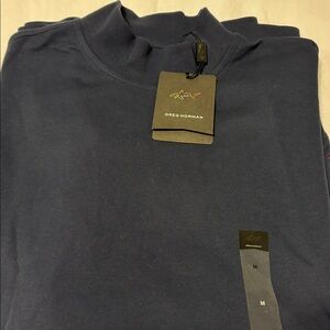 Greg Norman Collection Deep Blue long sleeve mock turtle top